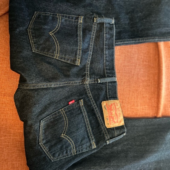 Levi's Men's rare blank 514 Dark Blue Jeans W29 L32 - Picture 7 of 16